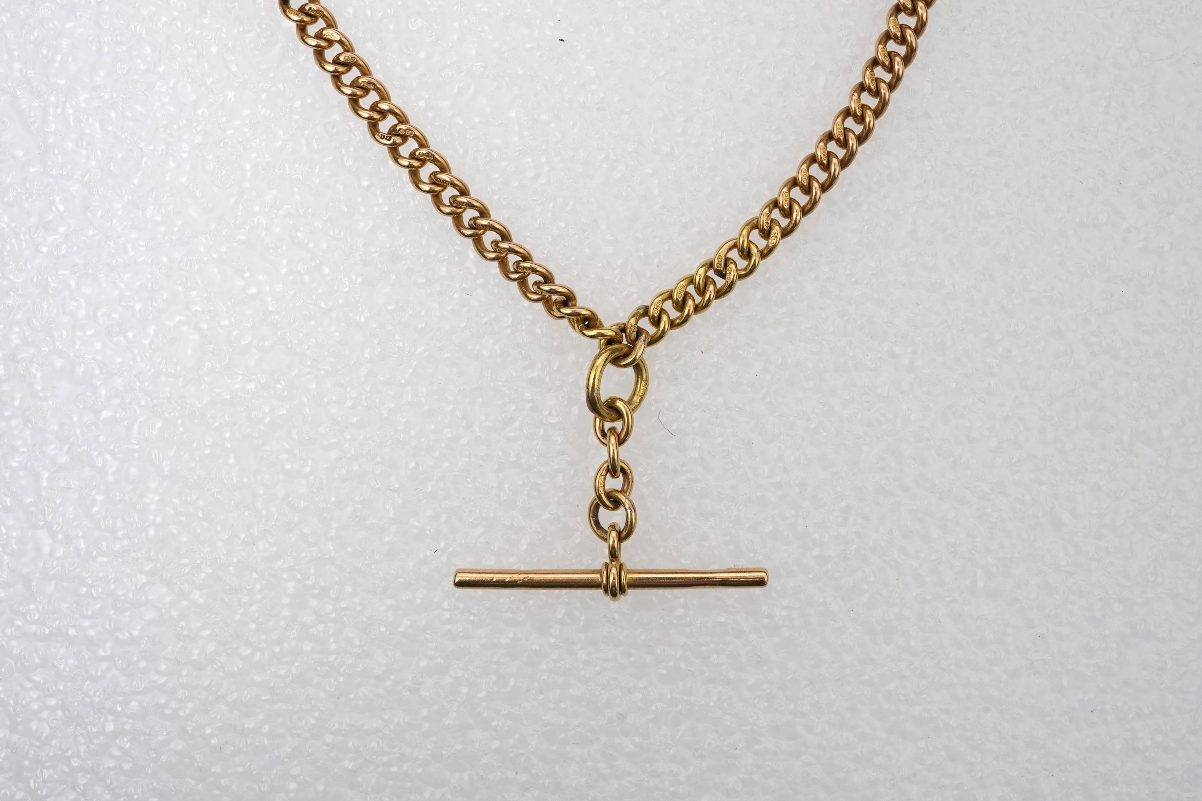 A Victorian 18ct gold watch chain, circa 1886